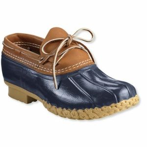 L.L. Bean Navy Rubber Moc Bean Boots 7